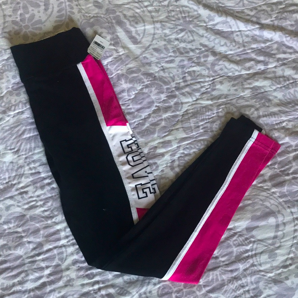 Pink and Black LOVE Leggings